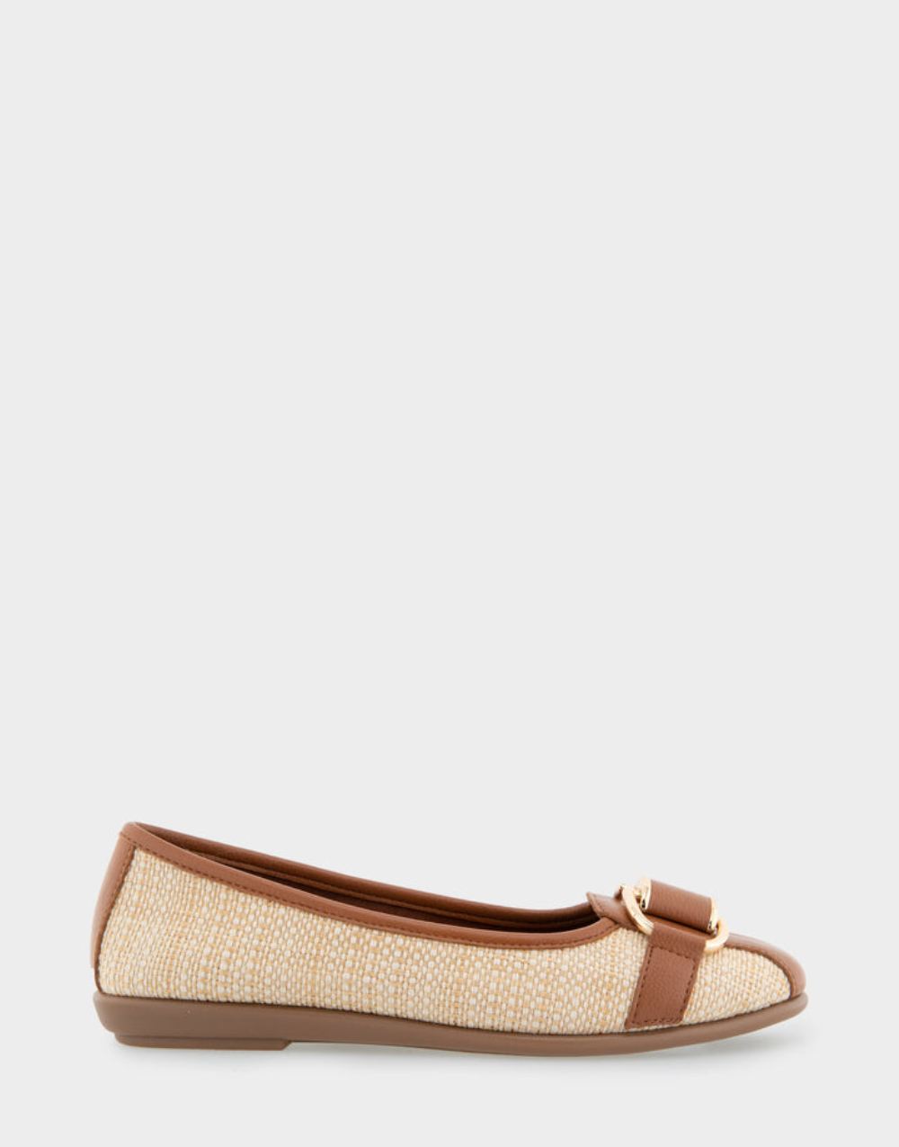 Women's | Bentley Natural Raffia Combo Ornamented Flat