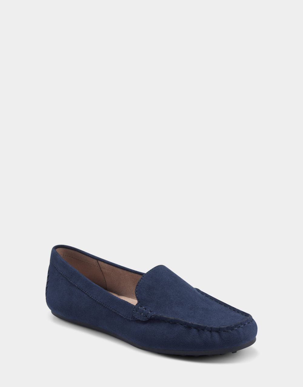 Women's | Navy Fabric Slip On Driving Moccasin Loafer Over Drive