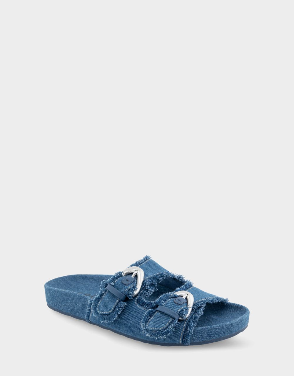 Women's | Link Denim Fabric Two Band Molded Footbed Sandal