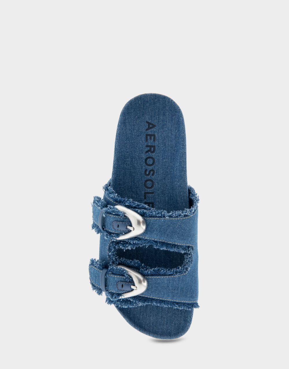 Women's | Link Denim Fabric Two Band Molded Footbed Sandal