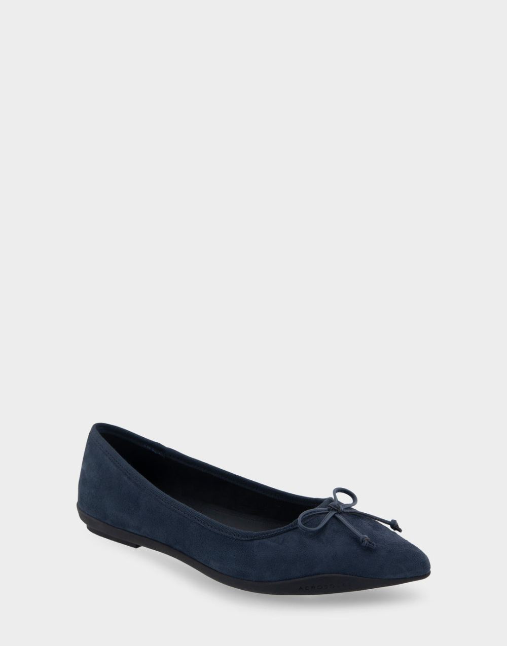 Women's | Dumas Navy Genuine Suede Point Toe Flat