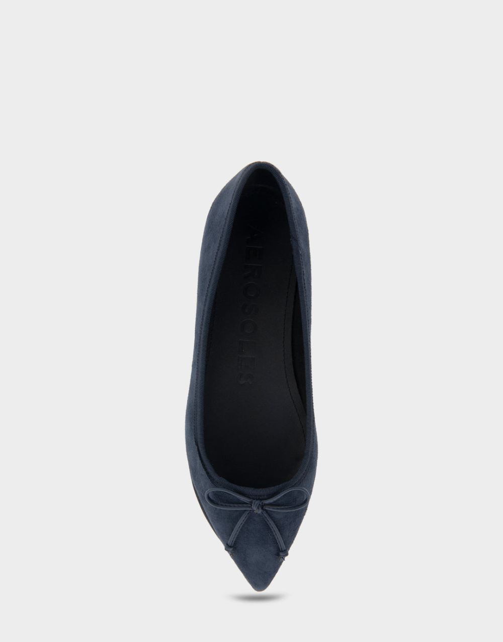 Women's | Dumas Navy Genuine Suede Point Toe Flat