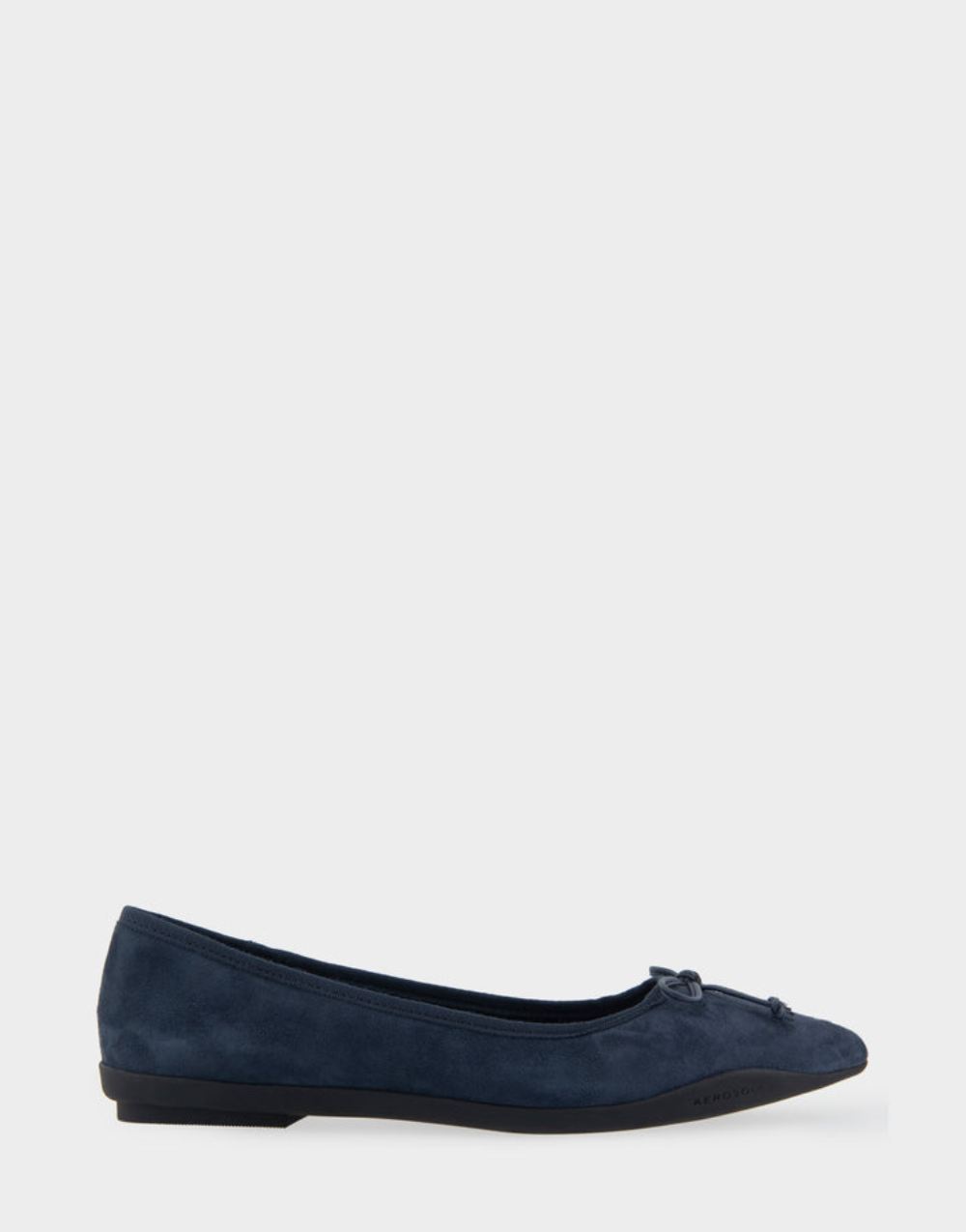 Women's | Dumas Navy Genuine Suede Point Toe Flat