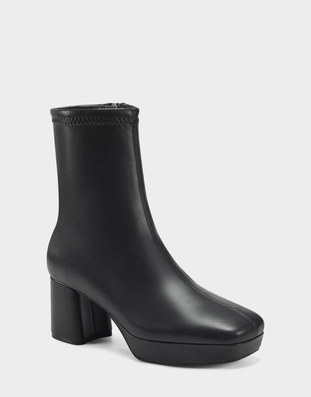 Women's | Sussex Black Stretch Faux Leather Platform Boot