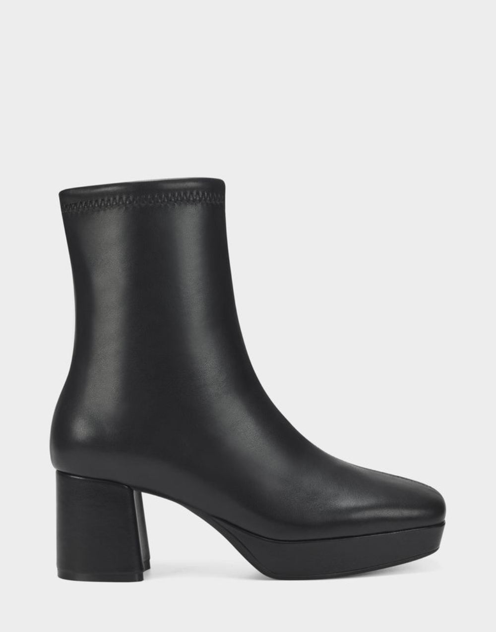 Women's | Sussex Black Stretch Faux Leather Platform Boot