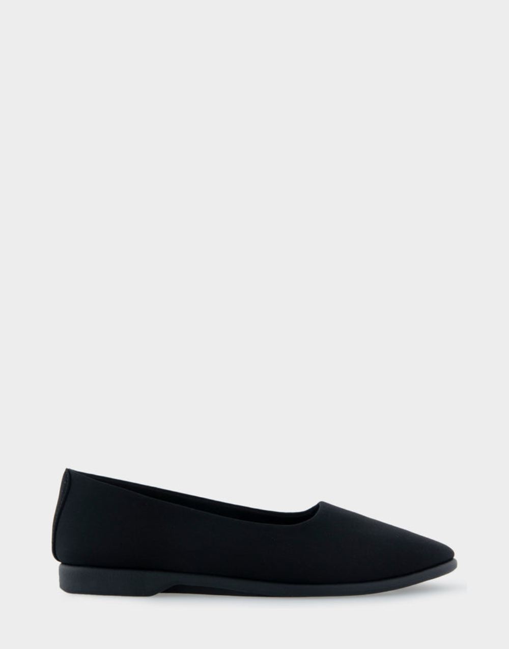 Women's | Bream Black Stretch Fabric Flat