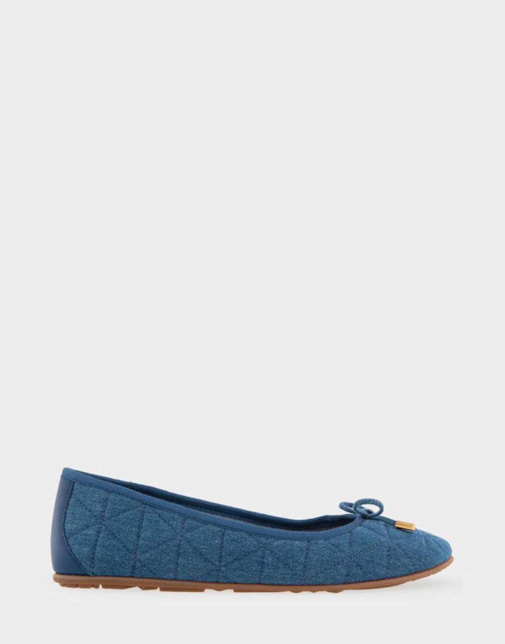 Women's | Pia Denim Quilted Fabric Ballet Flat