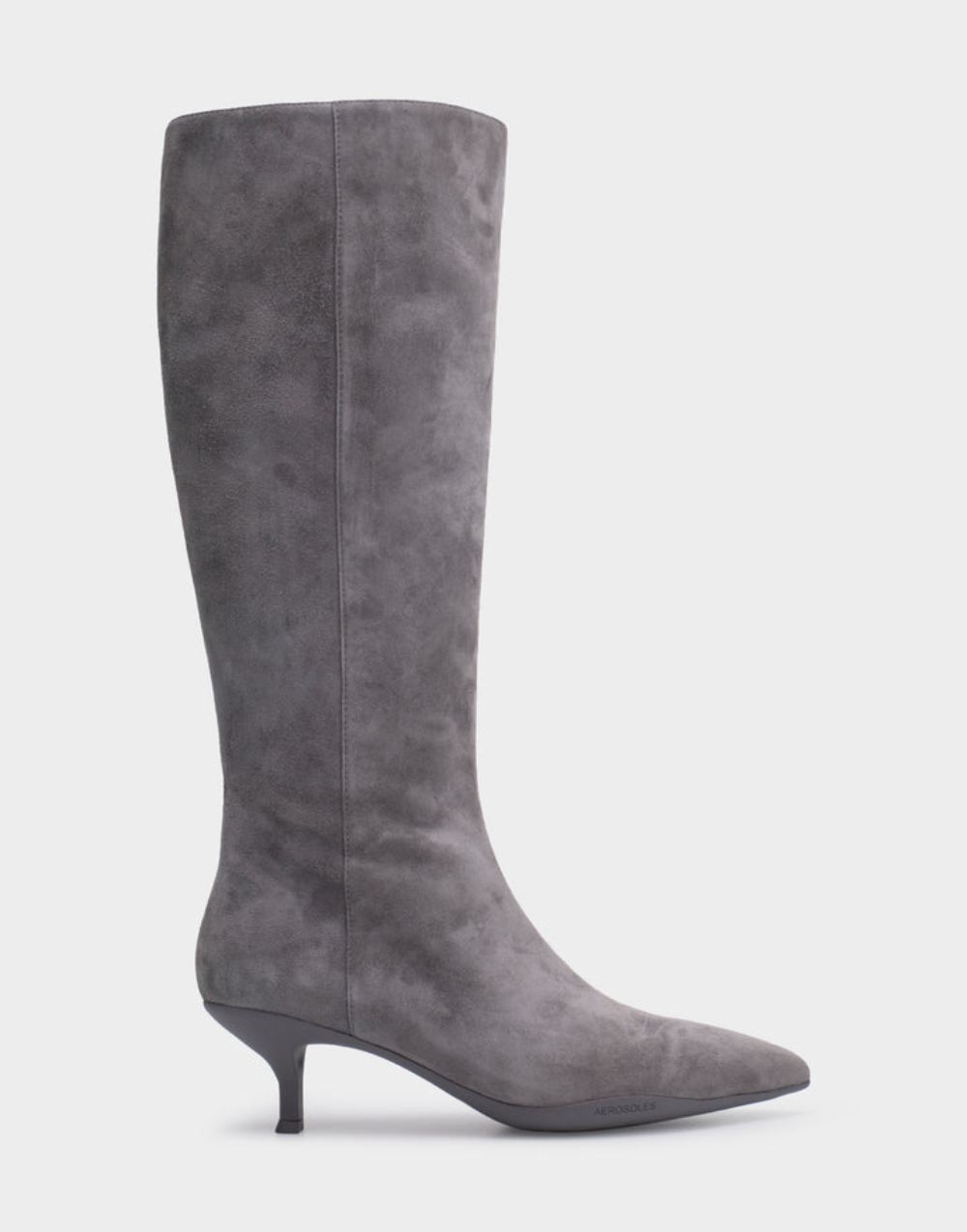 Women's | Loano Quiet Shade Genuine Suede Kitten Heel Tall Shaft Boot