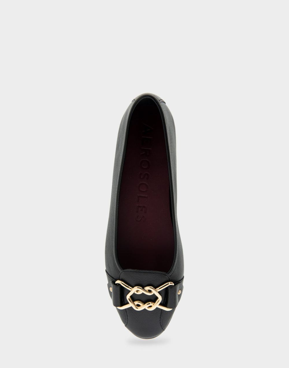 Women's | Bia Black Genuine Leather Ornamented Flat