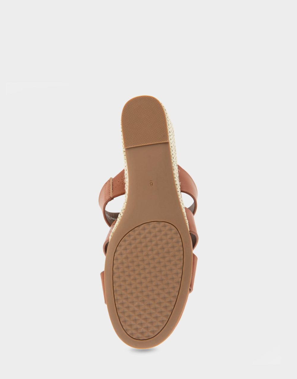 Women's | Wilma Gingerbread Faux Leather Fisherman Mid Wedge Slide