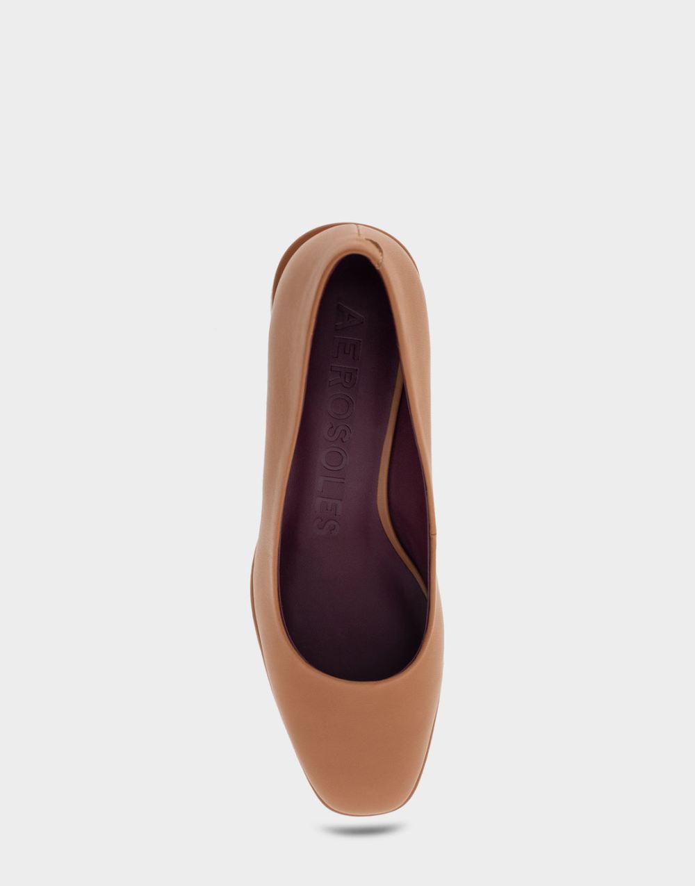 Women's | Alae Tan Genuine Leather Mid Heel Pump