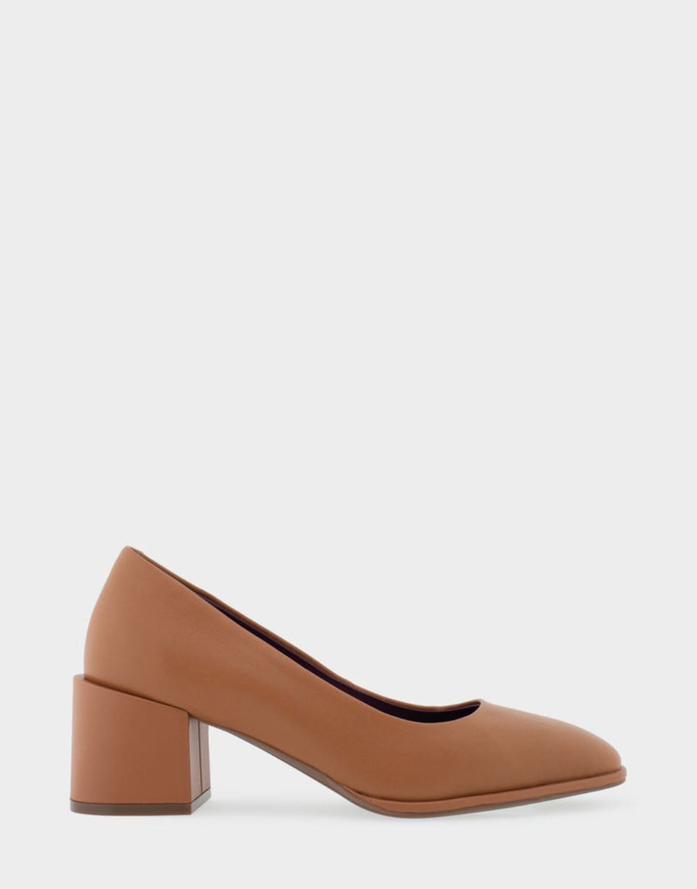 Women's | Alae Tan Genuine Leather Mid Heel Pump