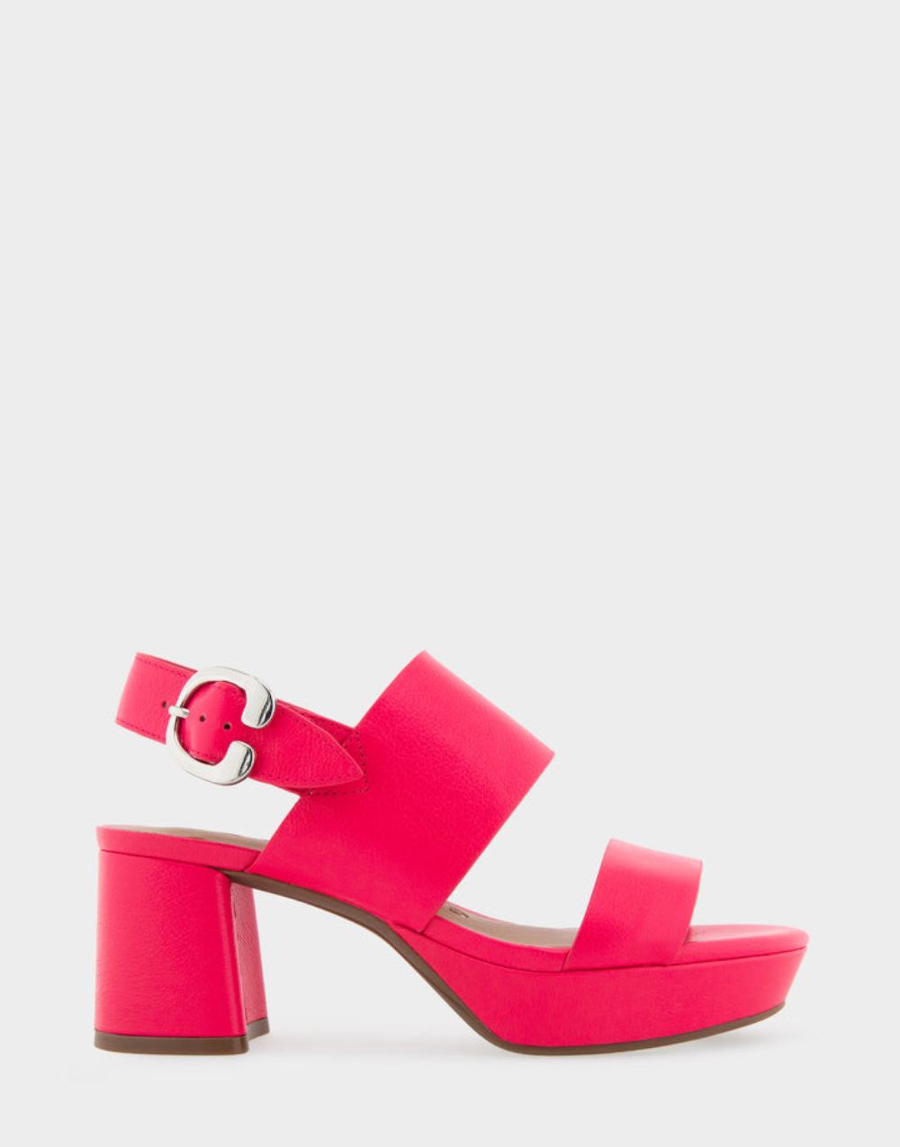 Women's | Camera Pink Faux Leather Platform Sandal