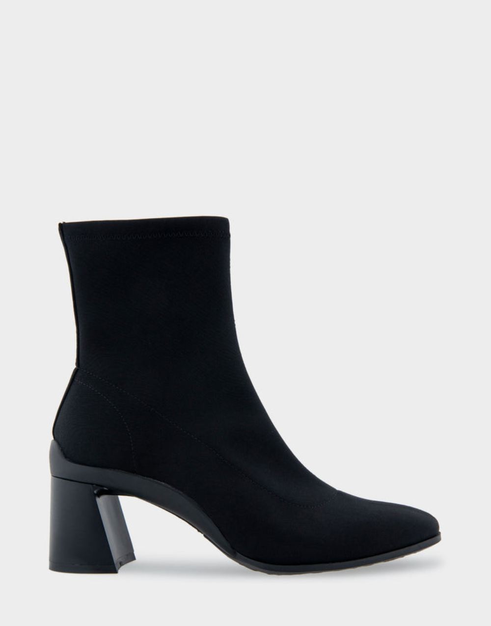 Women's | Corinda Black Stretch Gabardine Fabric Heeled Ankle Boot