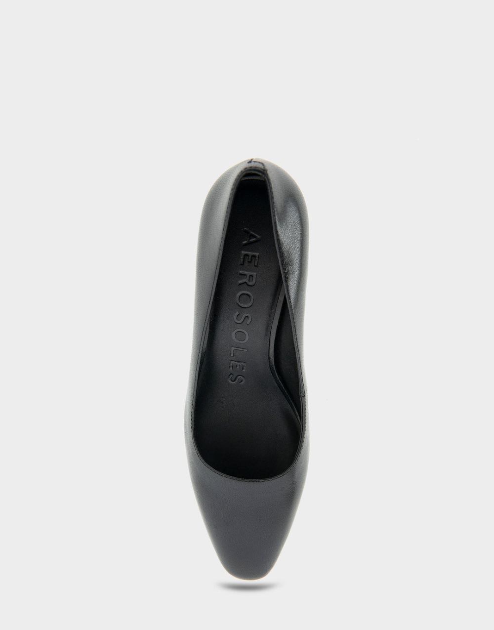 Women's | Minetta Black Leather Mid-Heel Pump