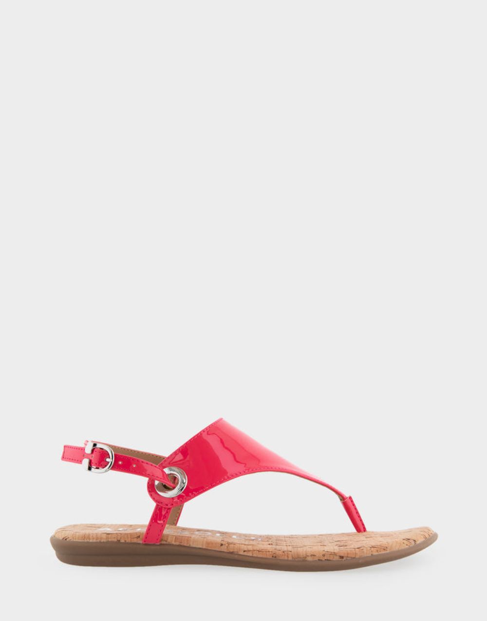 Women's | Conclusion Virtual Pink Patent Faux Leather Back Strap Thong Sandal