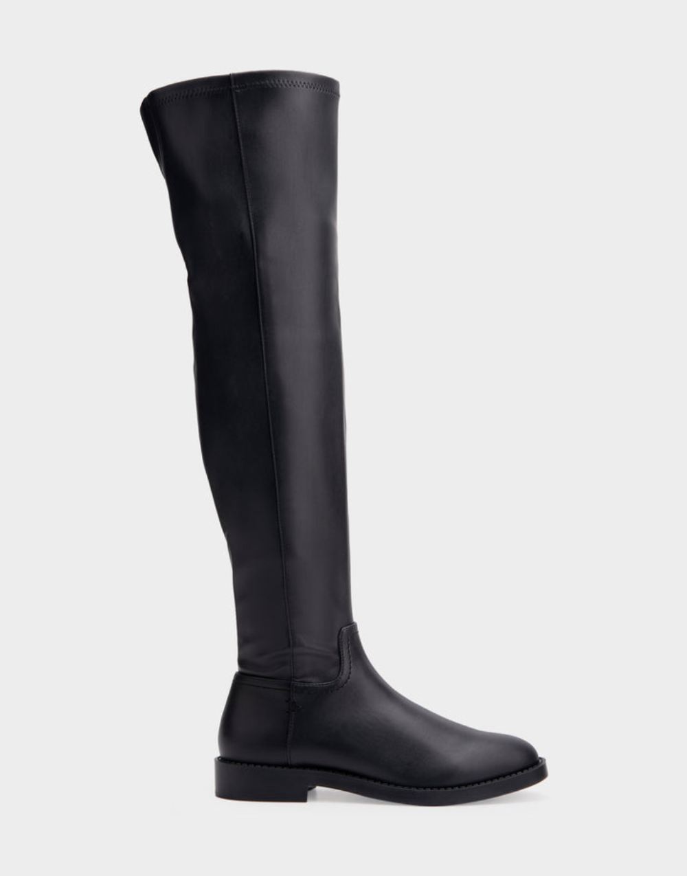 Women's | Tarra Black Faux Leather Heeled Over The Knee Boot