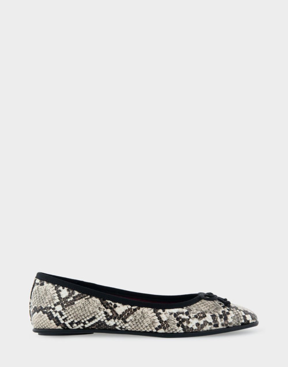 Women's | Catalina Natural Printed Snake Faux Leather Ballet Flat