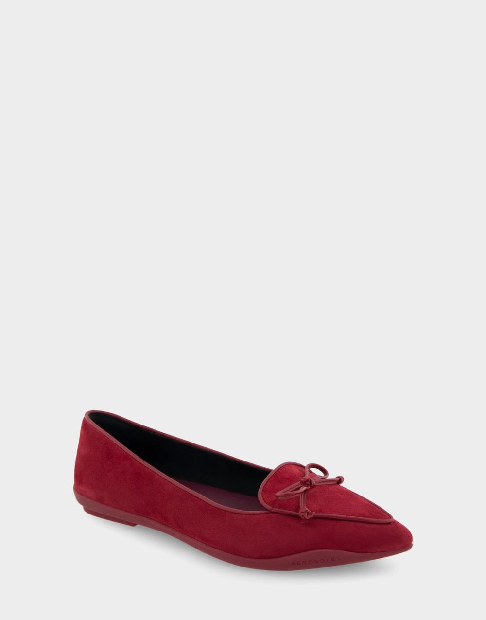 Women's | Doran Pomegranate Genuine Suede Point Toe Flat