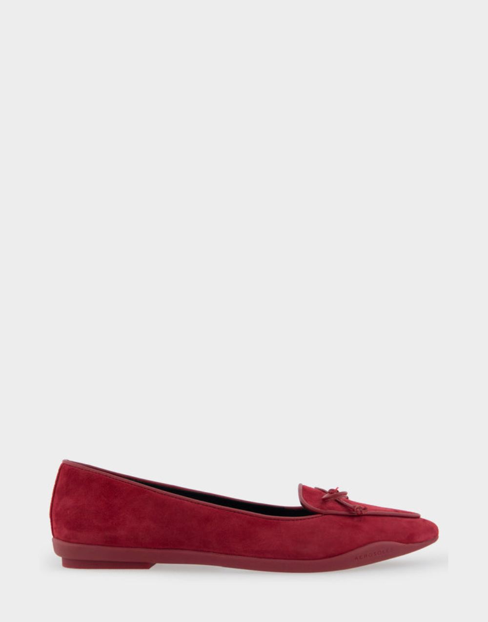 Women's | Doran Pomegranate Genuine Suede Point Toe Flat