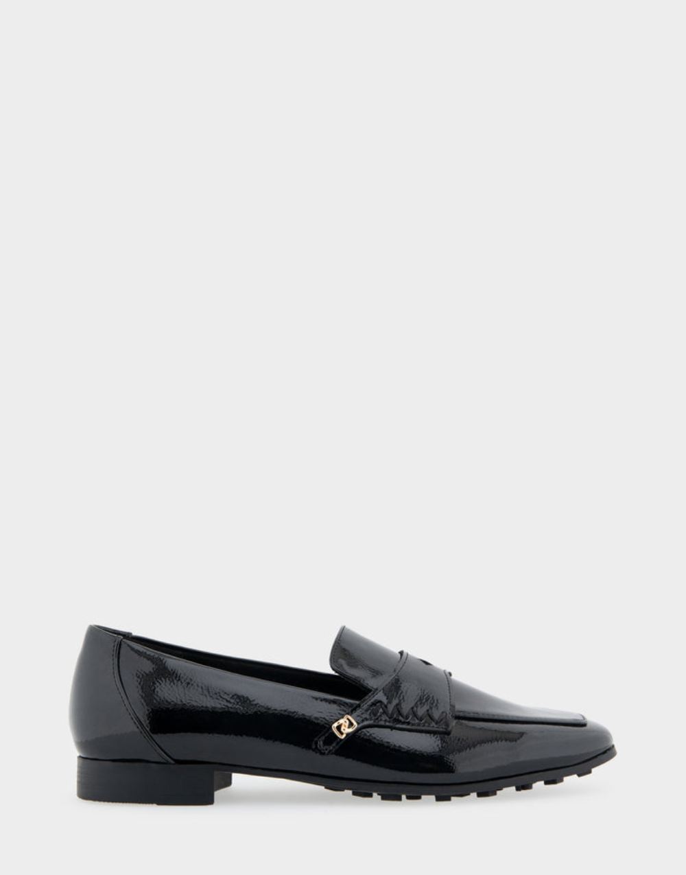 Women's | Praia Black Patent Faux Leather Loafer