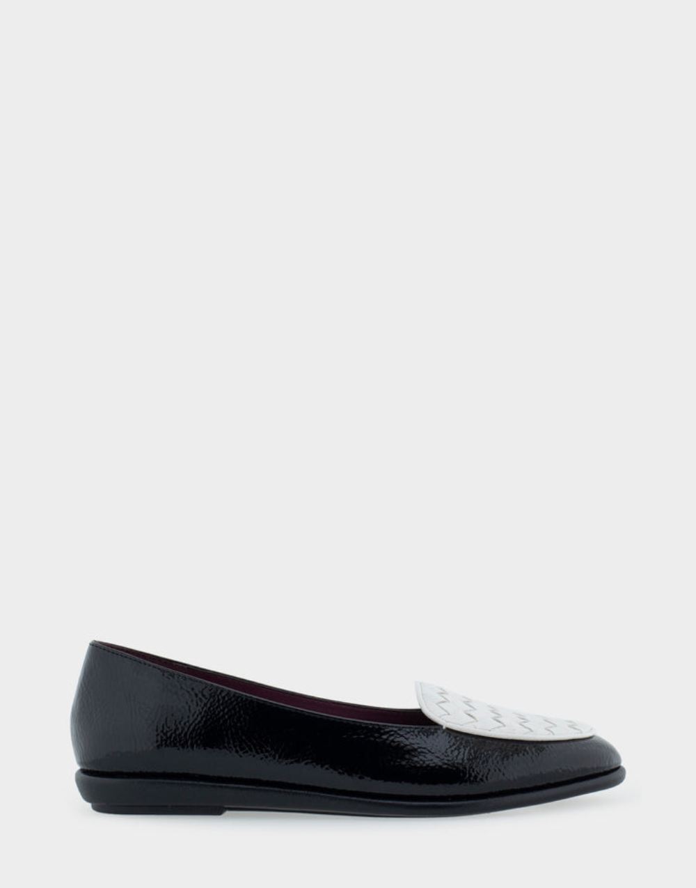 Women's | Brielle Black Combo Faux Leather Loafer