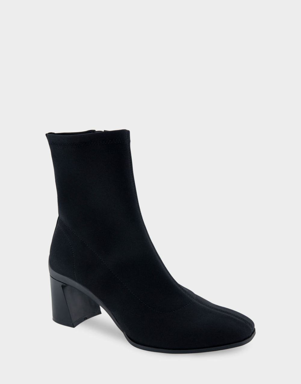 Women's | Corinda Black Stretch Gabardine Fabric Heeled Ankle Boot