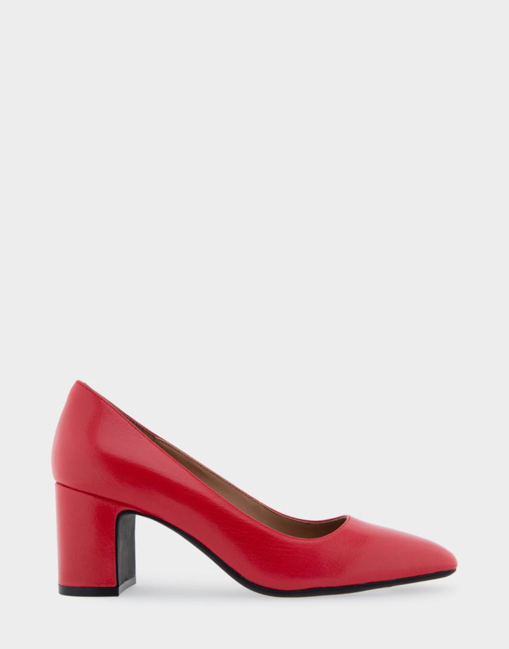 Women's | Minetta Racing Red Leather Mid-Heel Pump