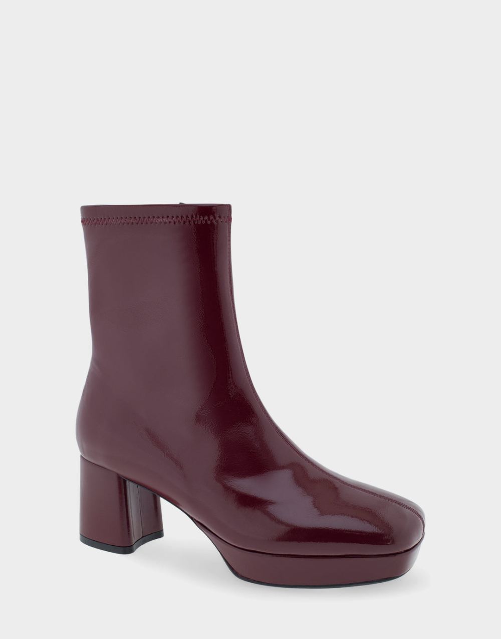 Women's | Sussex Pomegranate Faux Leather Platform Heel Ankle Boot