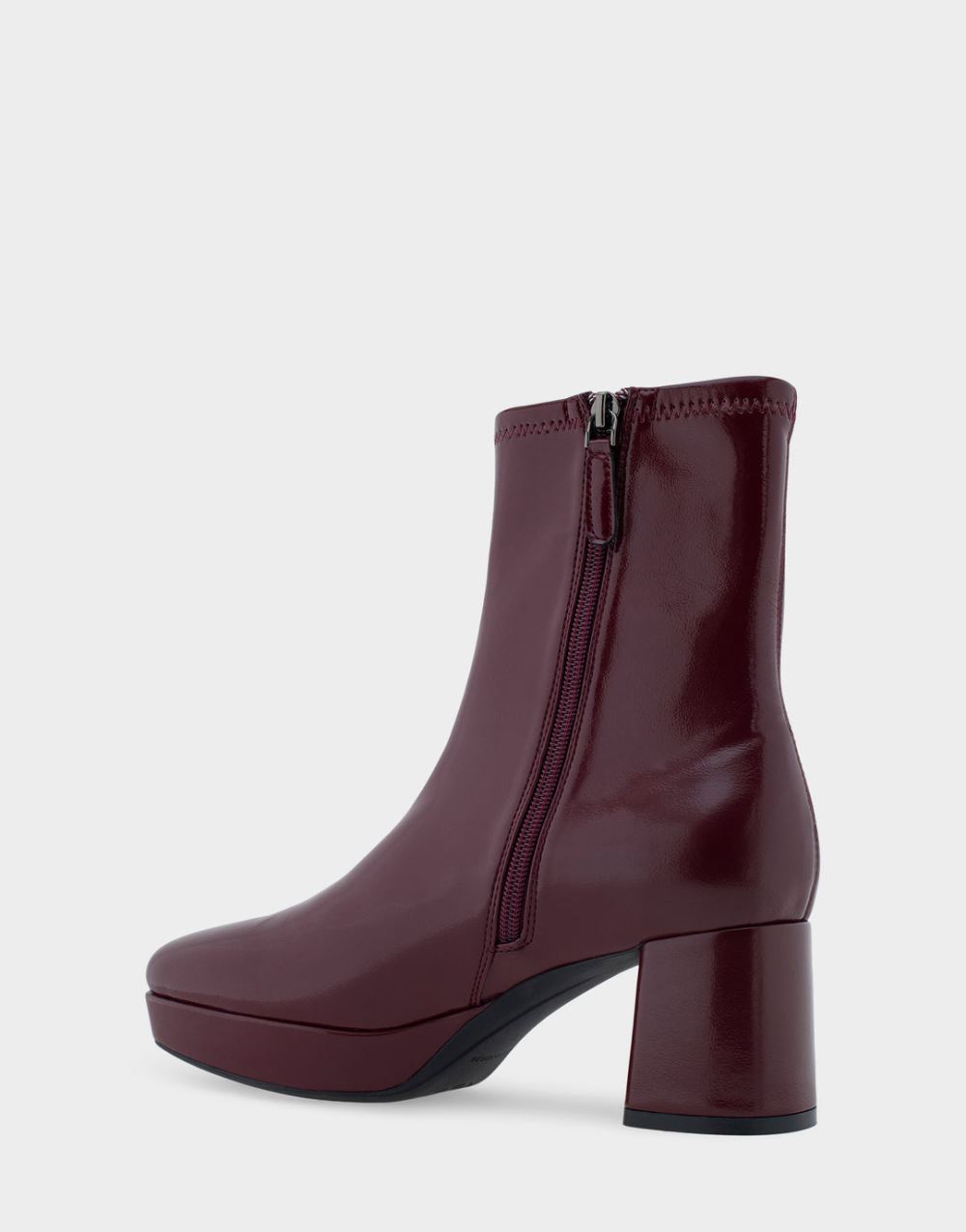 Women's | Sussex Pomegranate Faux Leather Platform Heel Ankle Boot