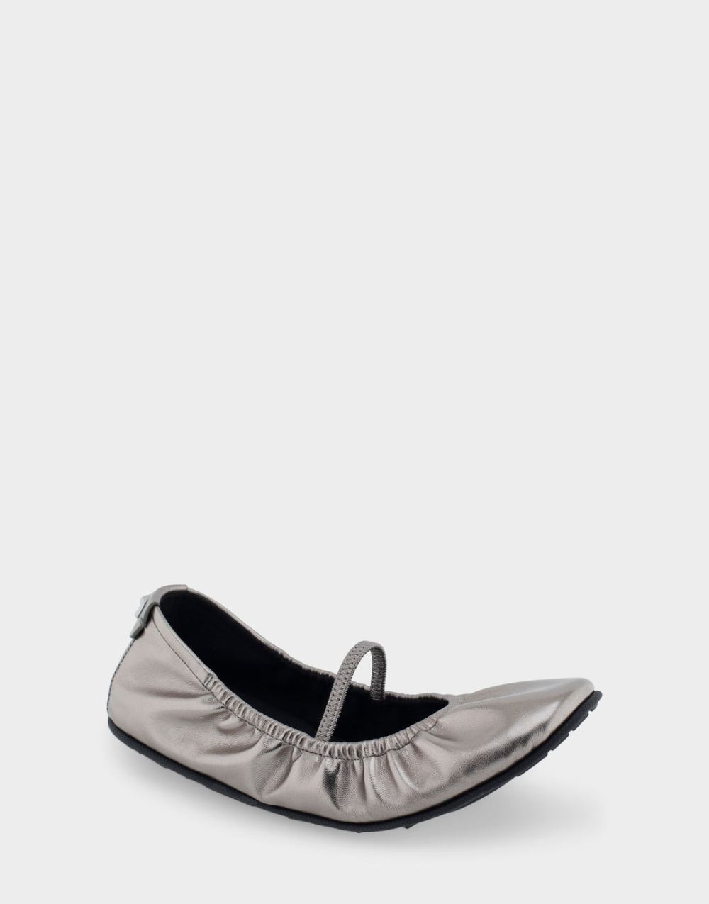 Women's | Penelope Graphite Faux Leather Foldable Ballet Flat