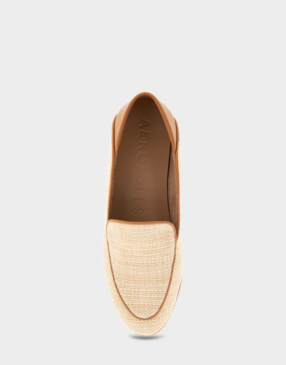 Women's | Collapsible Back Loaferin Natural Raffia Combo