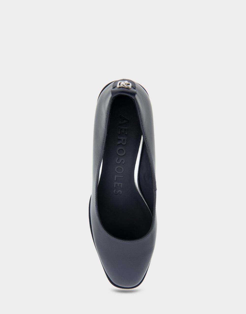 Women's | Aurora Navy Leather Sculpted Wedge Pump