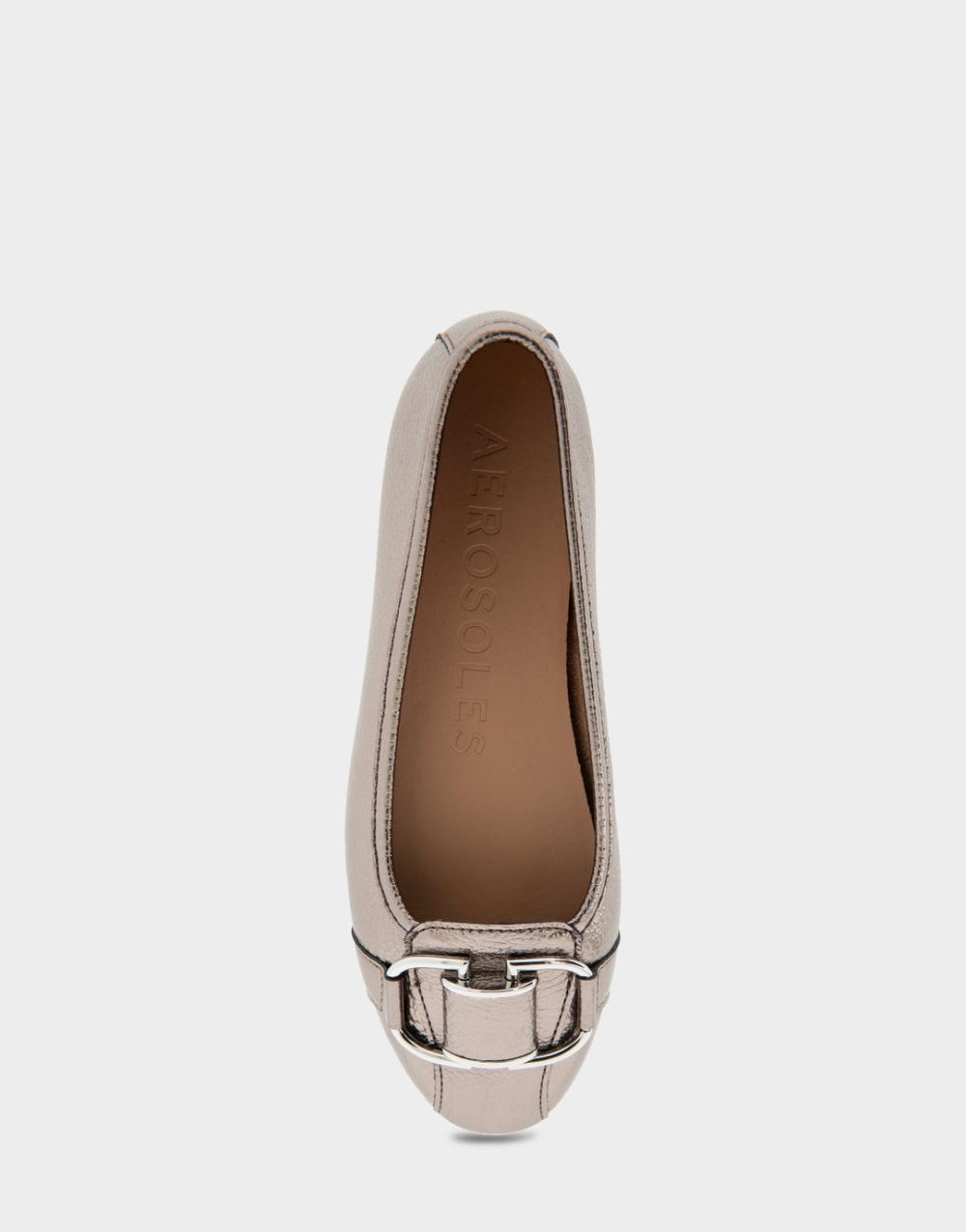 Women's | Bentley Pewter Faux Leather Ornamented Flat