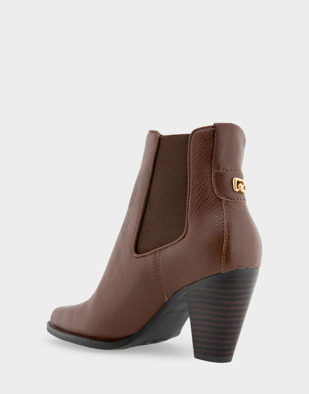 Women's | Lido Mocha Genuine Leather Heeled Ankle Boot