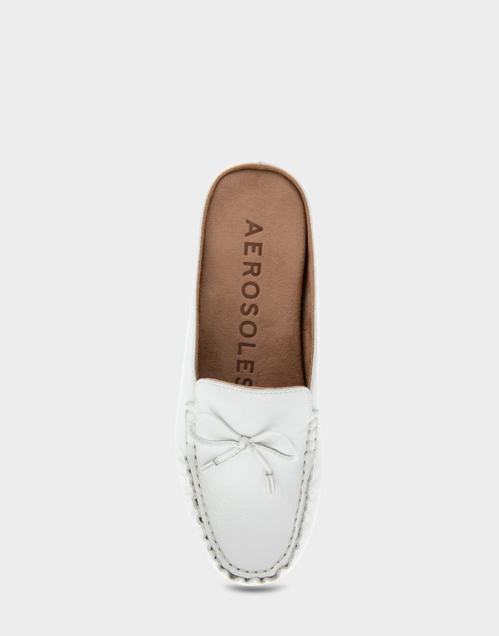 Women's | Cody White Leather Slip On Driver