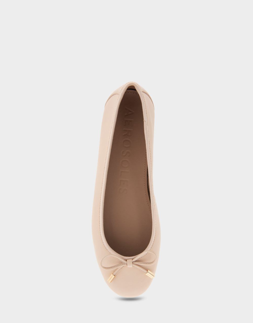 Women's | Pia Natural Genuine Leather Hidden Wedge Ballet Flat