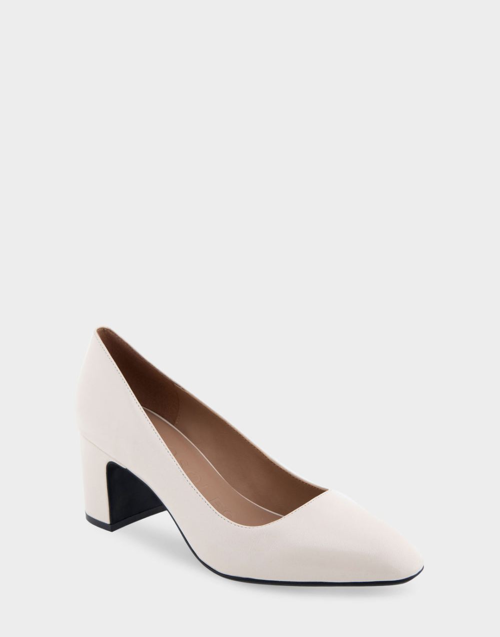 Women's | Minetta Eggnog Leather Mid-Heel Pump