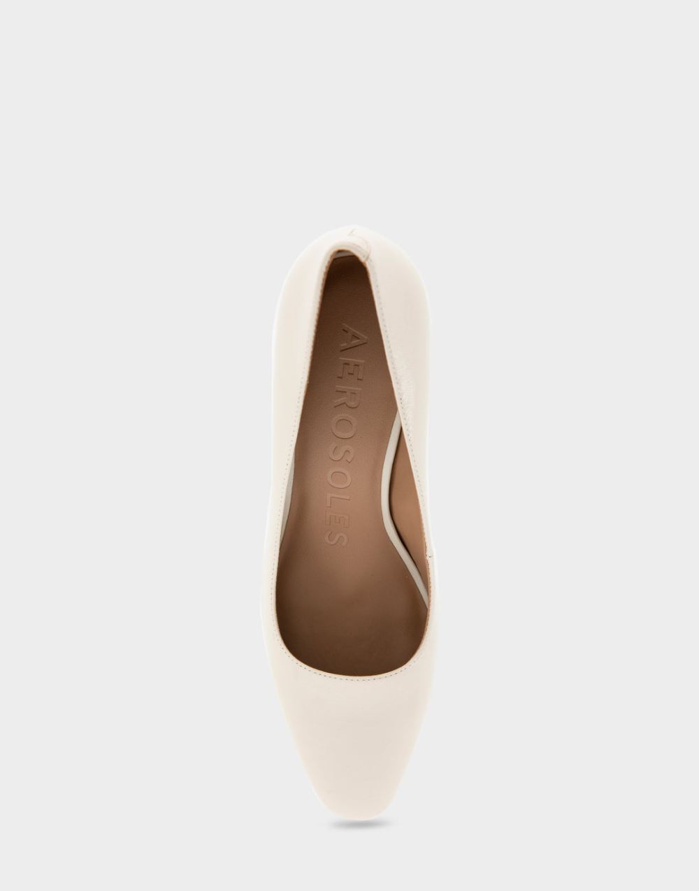 Women's | Minetta Eggnog Leather Mid-Heel Pump