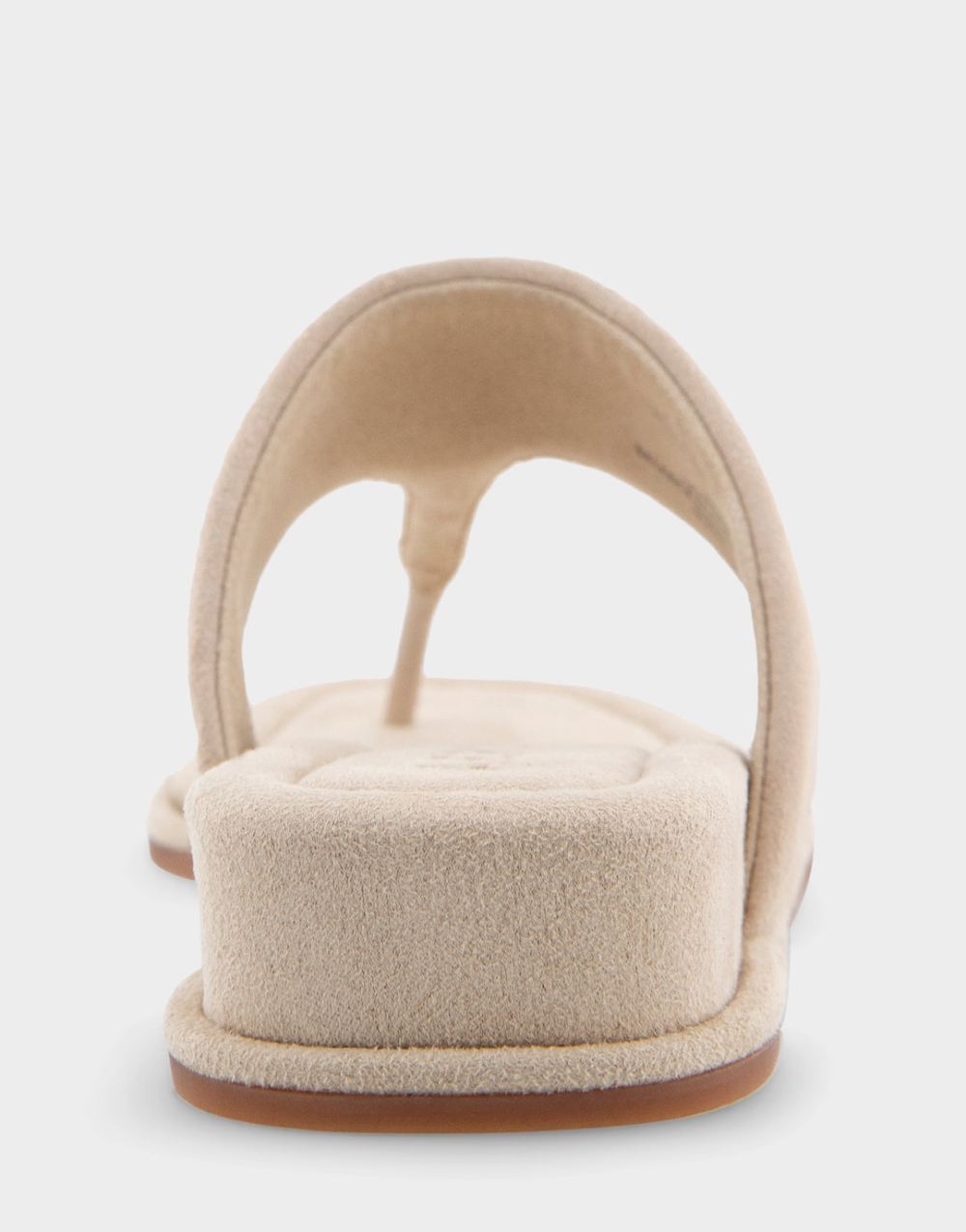 Women's | Barry Pale Khaki Suede Thong Mini Wedge Sandal