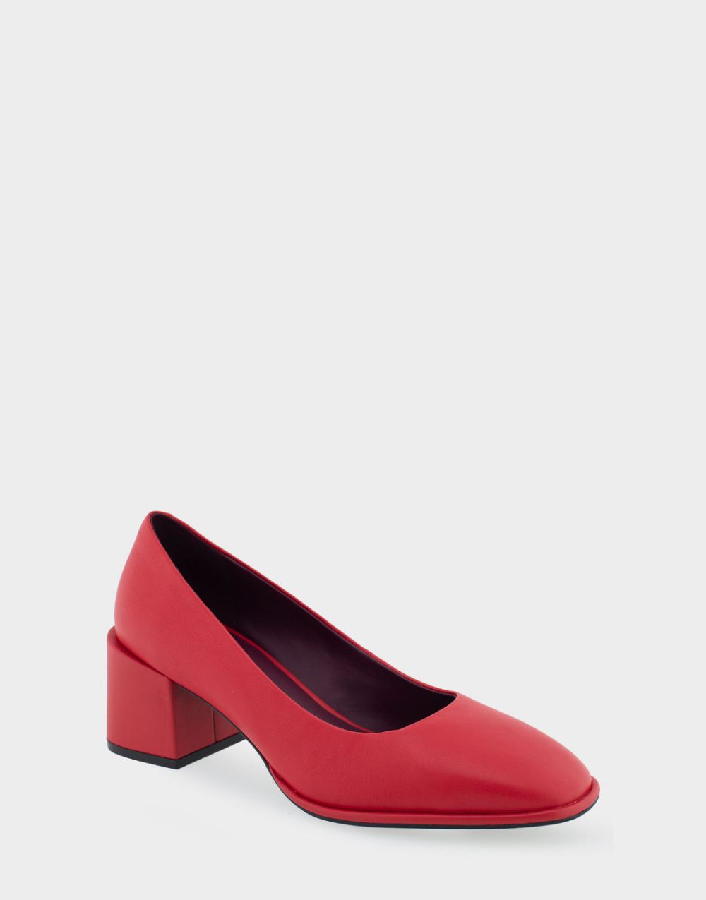 Women's | Alae Racing Red Genuine Leather Mid Heel Pump