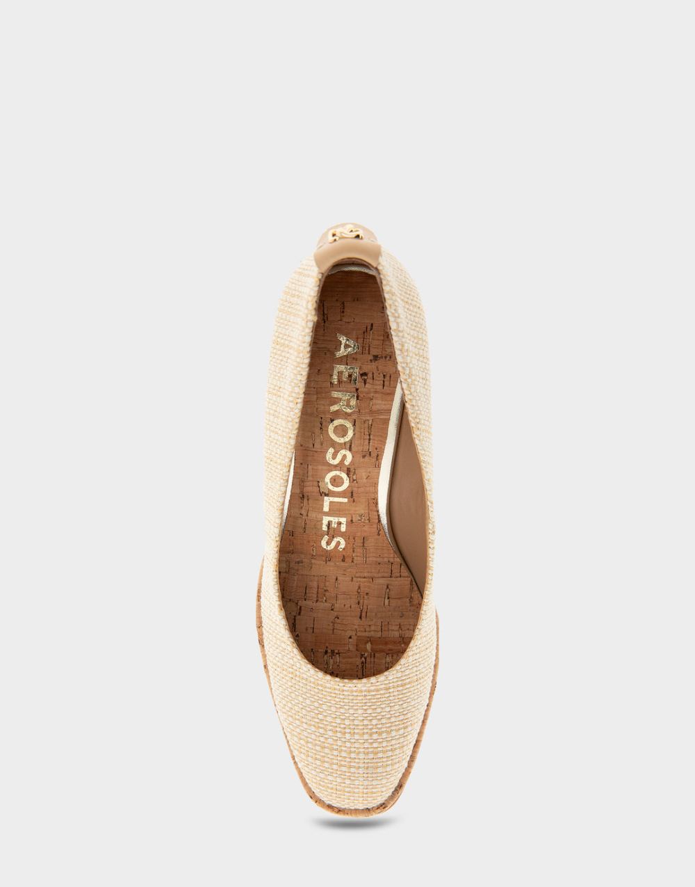 Women's | Aurora Natural Raffia Combo Sculpted Wedge Pump