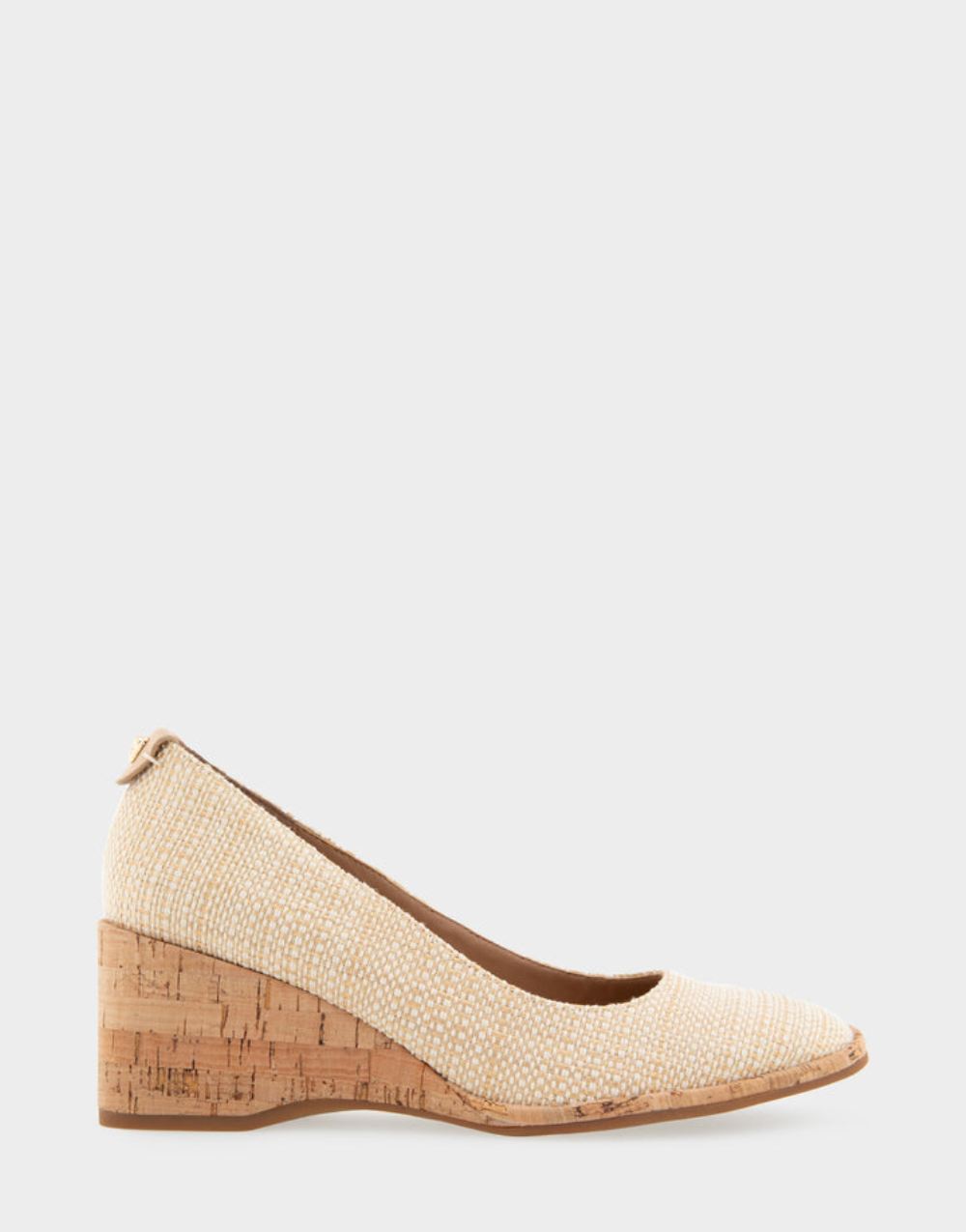 Women's | Aurora Natural Raffia Combo Sculpted Wedge Pump