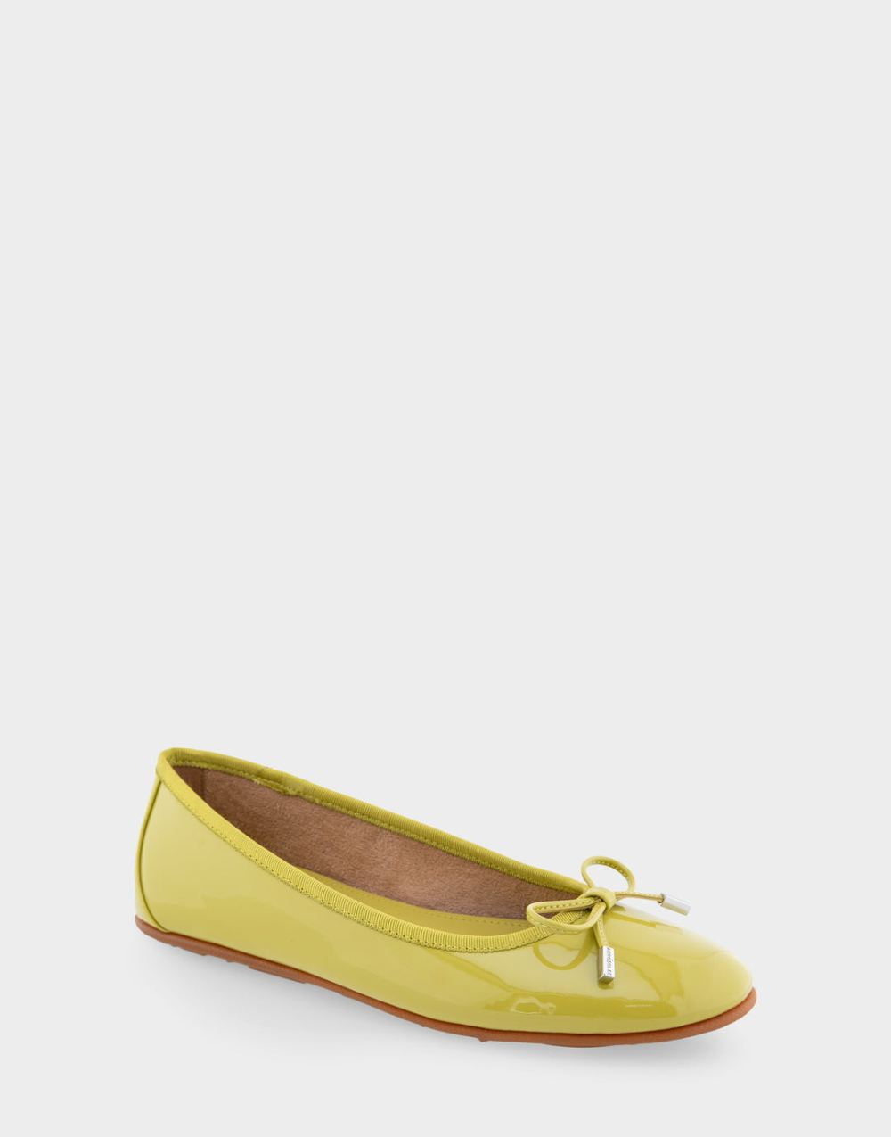 Women's | Pia Green Sheen Patent Faux Leather Ballet Flat