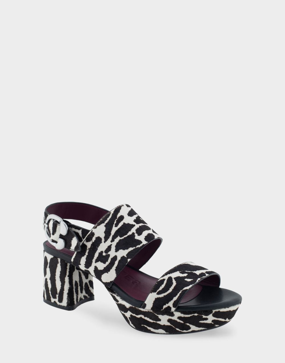 Women's | Camera Zebra Print Calf Hair Platform Sandal