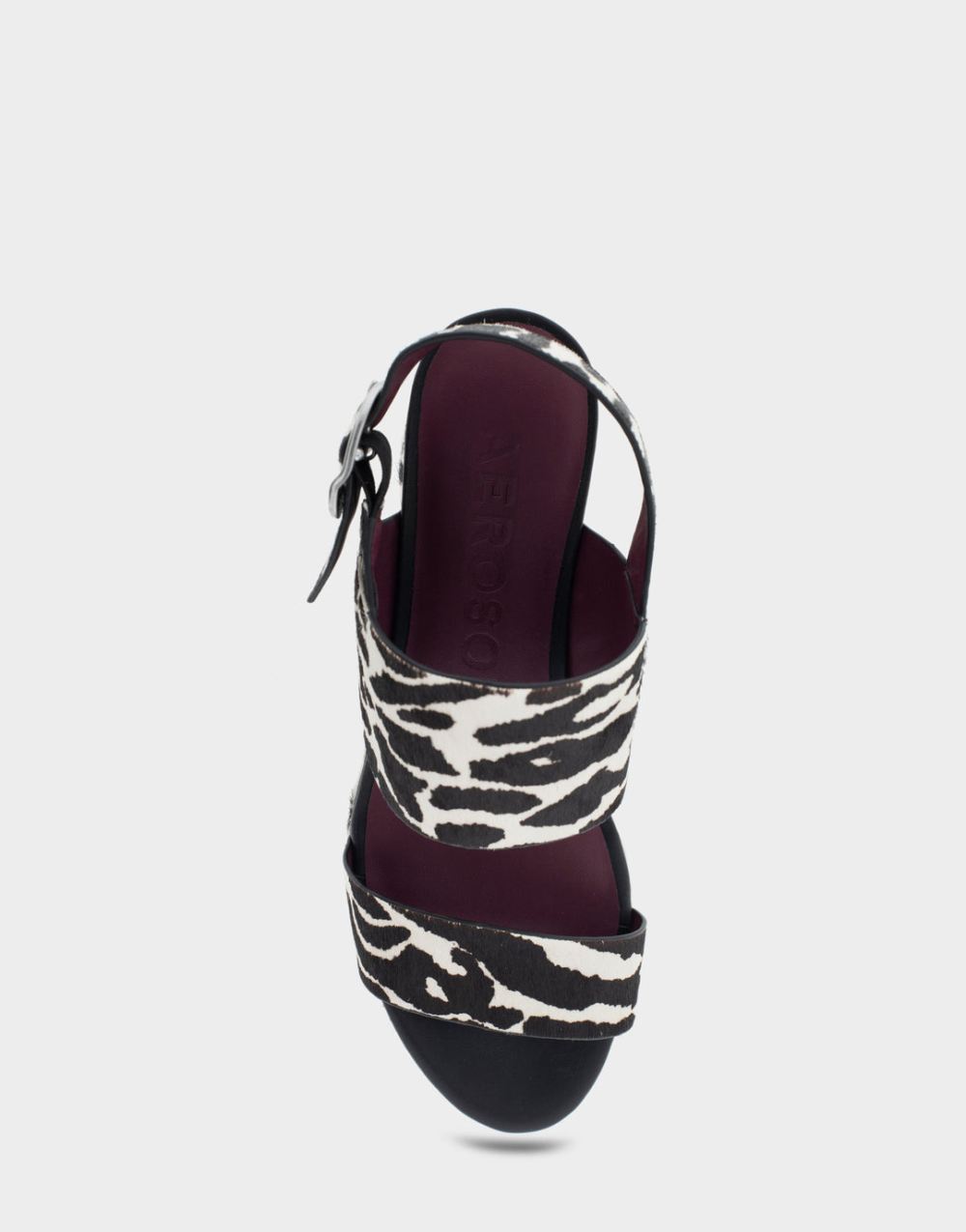 Women's | Camera Zebra Print Calf Hair Platform Sandal