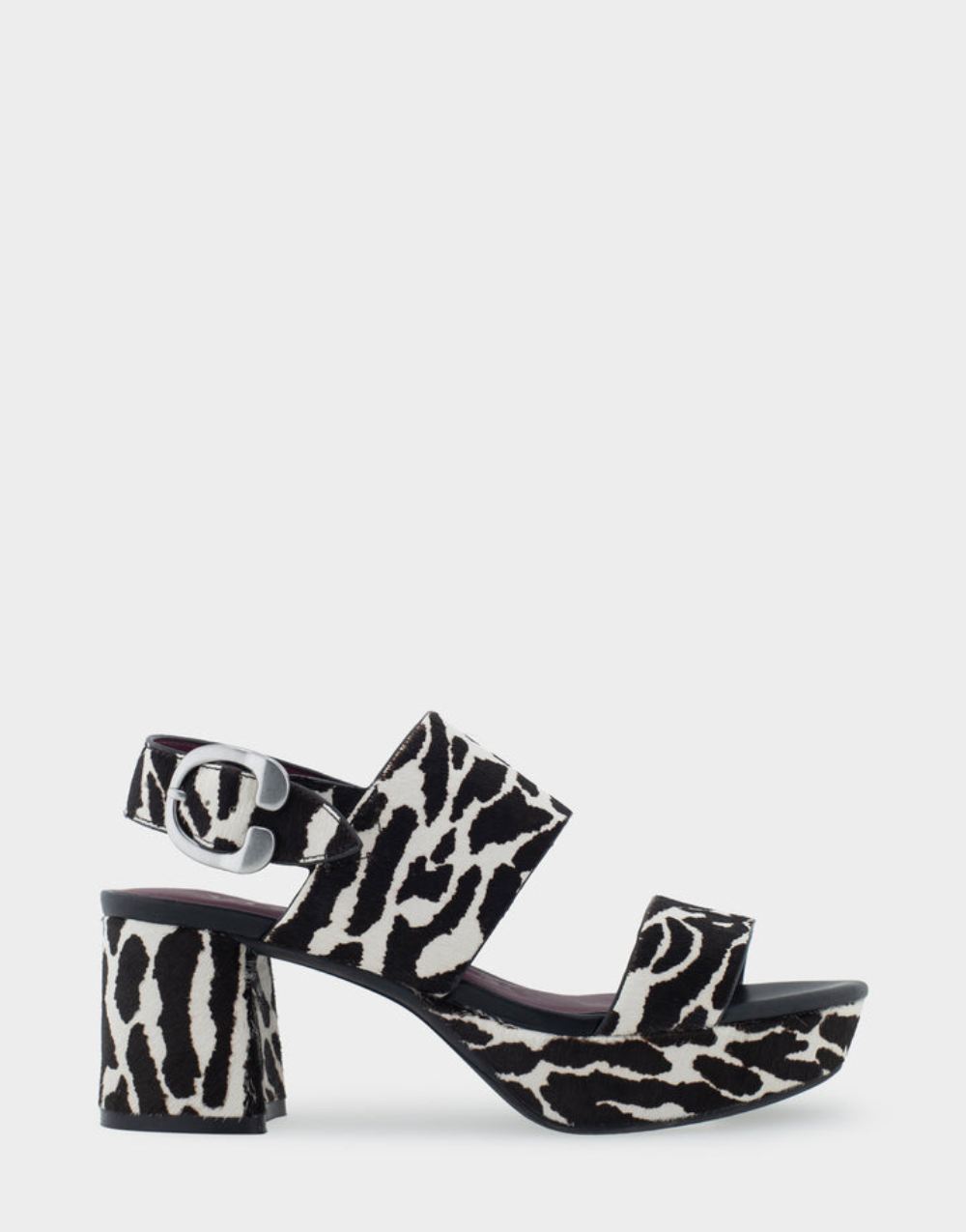 Women's | Camera Zebra Print Calf Hair Platform Sandal