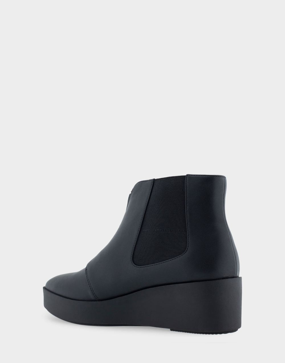 Women's | Carin Black Faux Leather Wedge Heel Ankle Boot