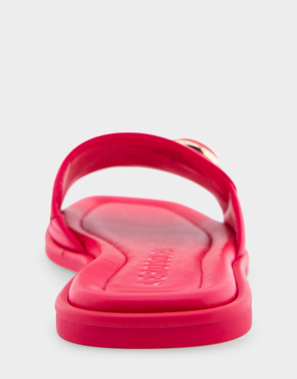 Women's | Blaire Virtual Pink Leather Ornamented Single Band Slide Sandal