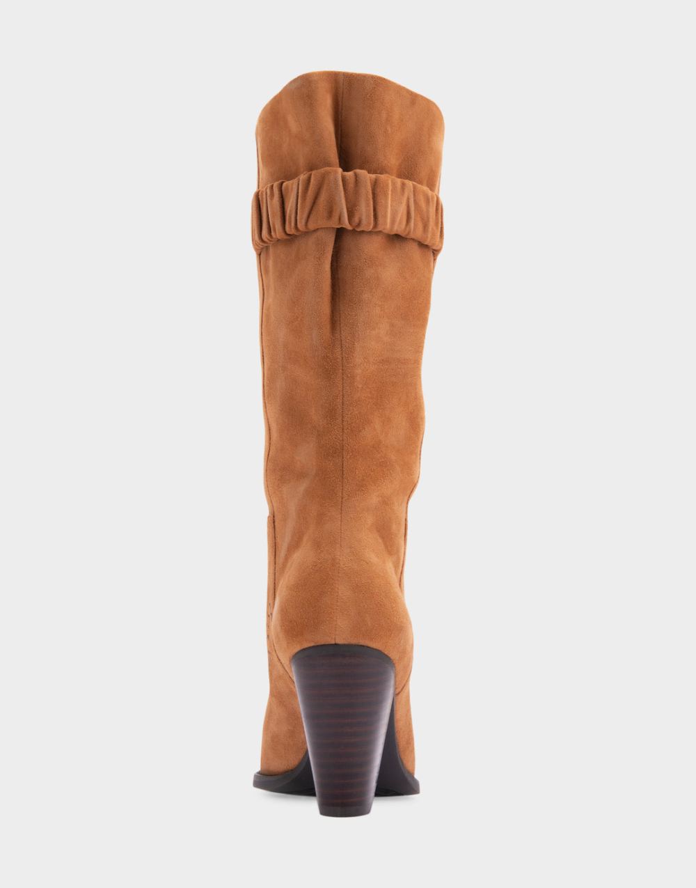 Women's | Liki Tan Genuine Suede Heeled Midcalf Boot